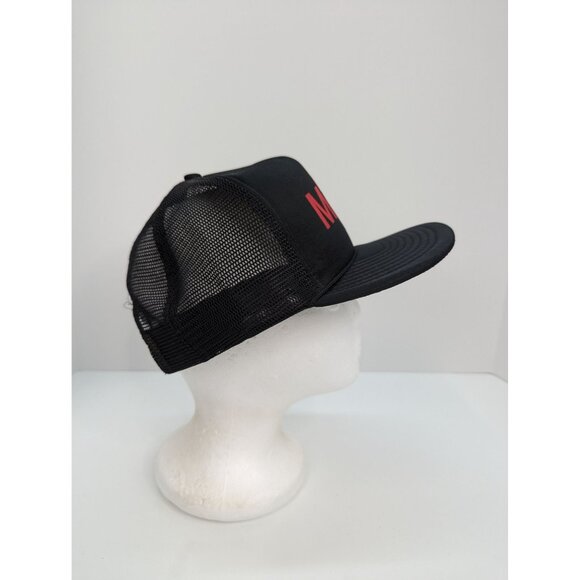 M H Valve Company Logo Men Black Wide Brim Braid Mesh Back Adj Snapback Cap Hat - Picture 4 of 8